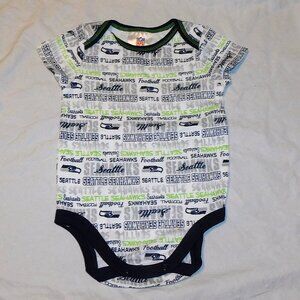 Baby Seattle Seahawks One Piece NFL Football Unisex 3-6 & 18 Months NEW